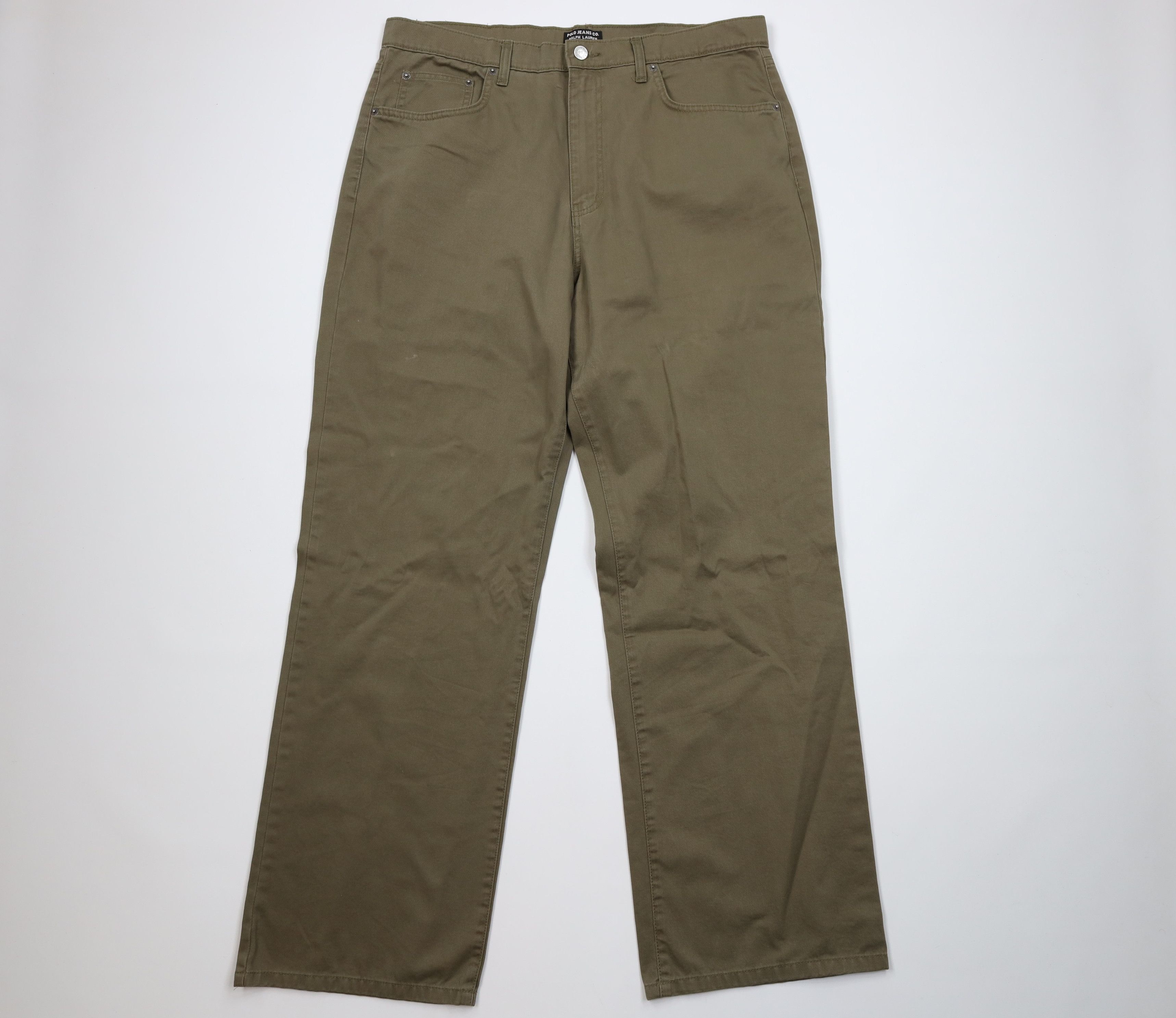 Ralph Lauren Vintage 90s Ralph Lauren Baggy Wide Leg Twill Jeans Size US 36 / EU 52 - 1 Thumbnail