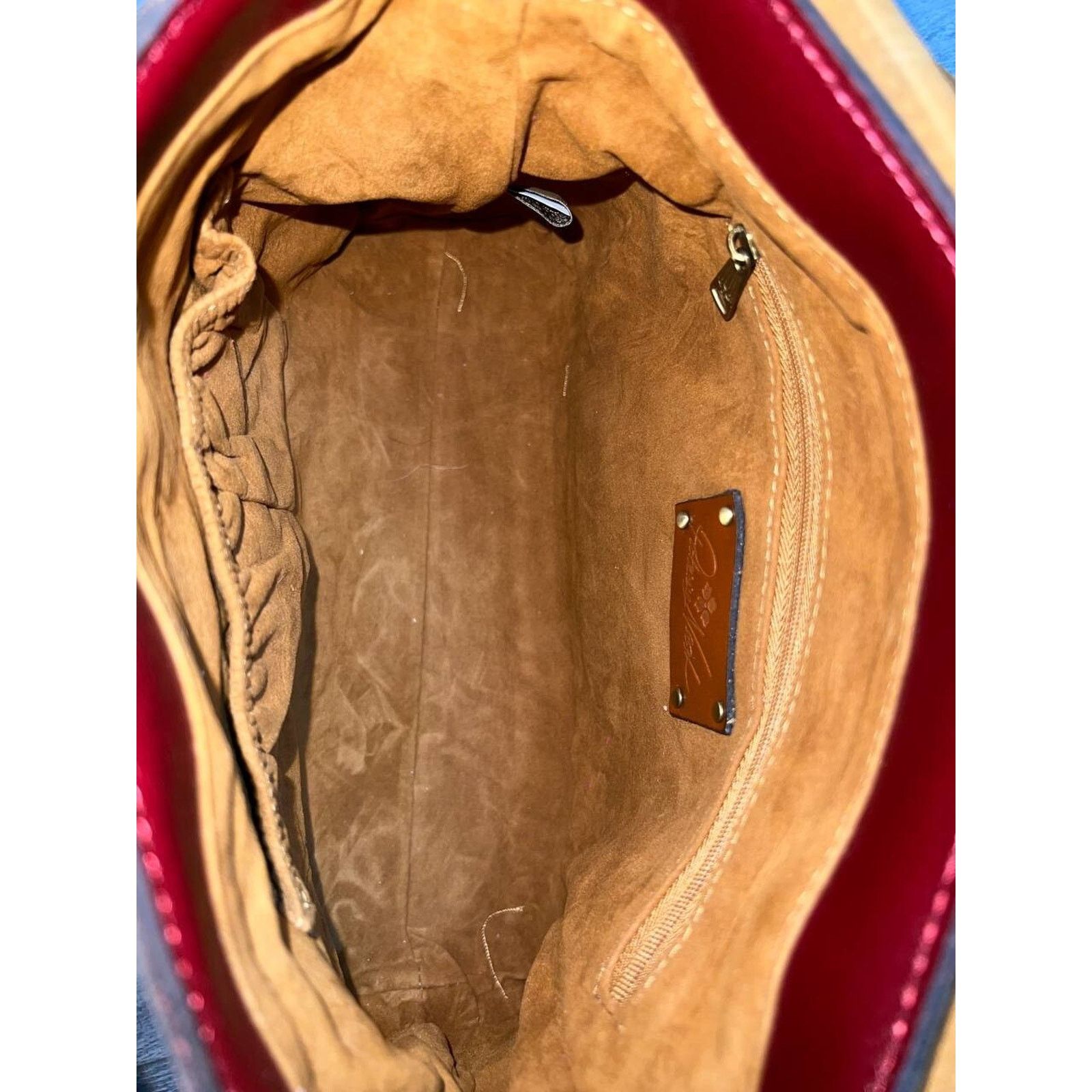 Patricia Nash Patricia Nash Mili Leather Medium Flap Maroon Bag A683655 Size ONE SIZE - 5 Thumbnail
