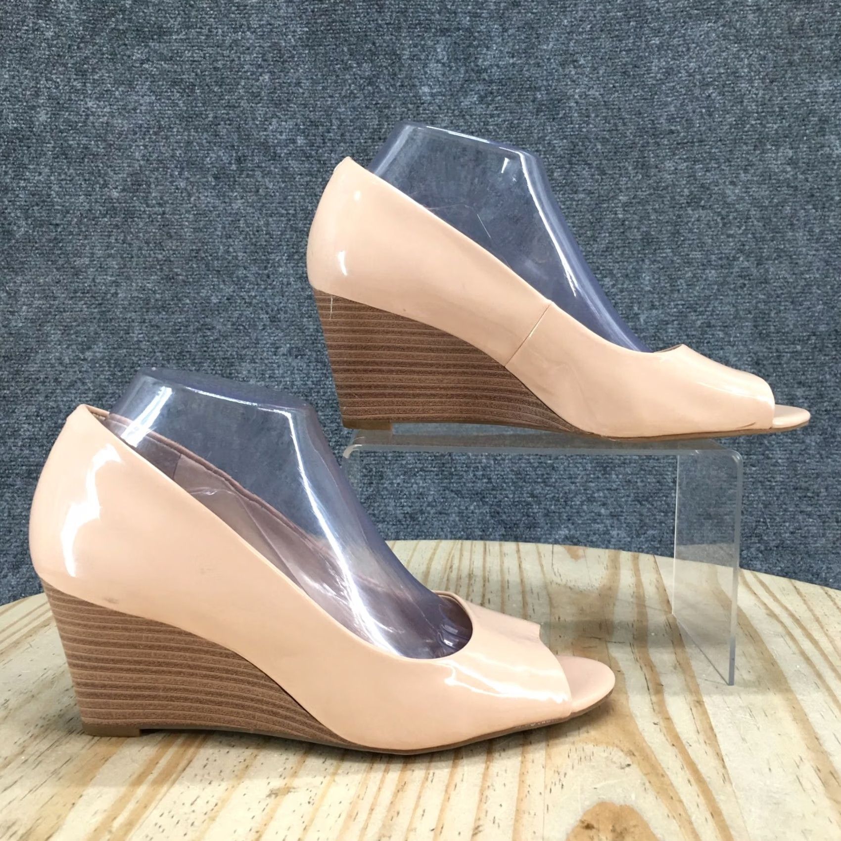 Jessica Simpson Jessica Simpson Heels Womens 8.5 Pump Tan Slip On Peep Toe Casual Comfort Wedge Pump Size US 9 / IT 39 - 2 Thumbnail
