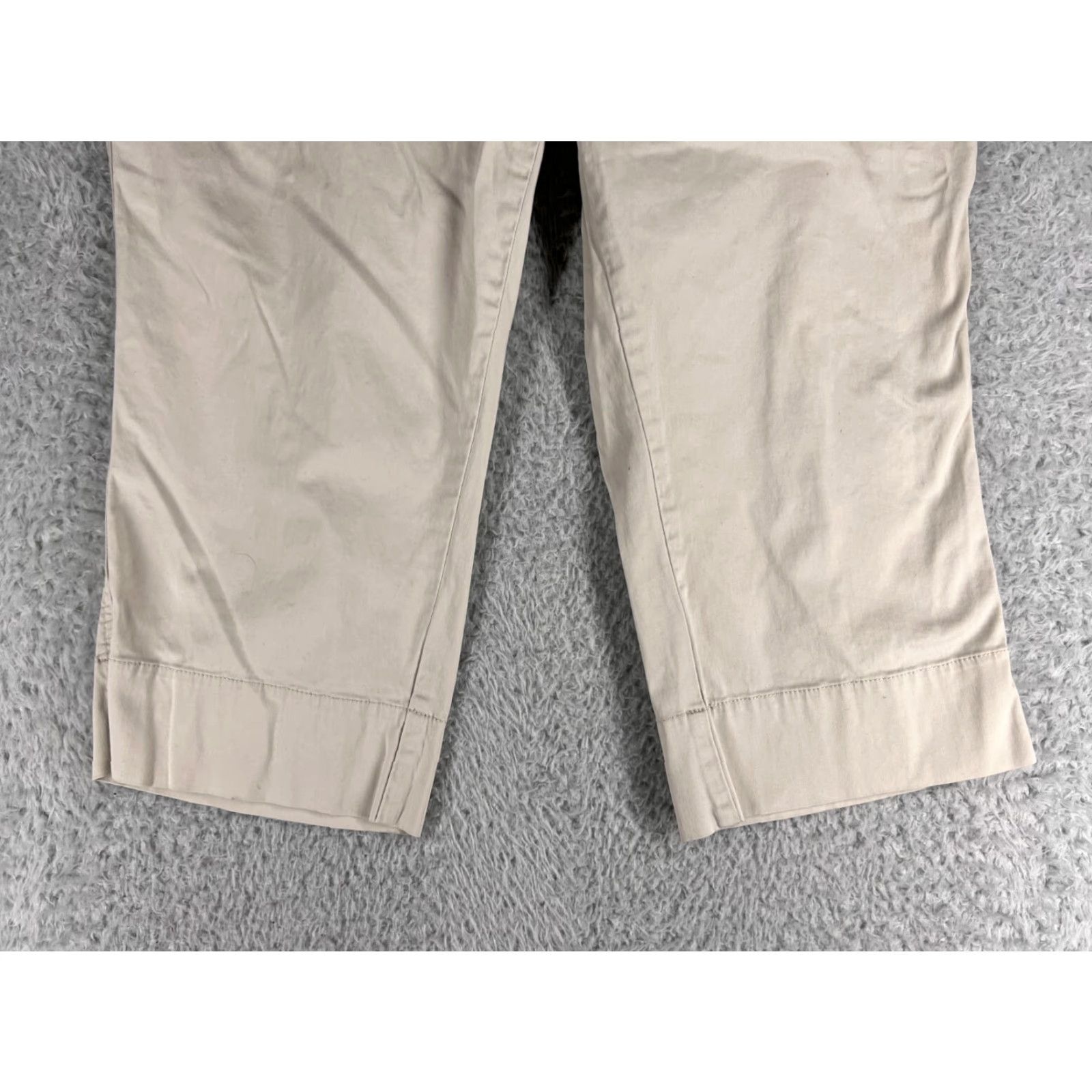 Vintage Zana Di Pants Womens 18 Beige Capri Chino Flat Front Stretch Crop Cotton Blend - Mid Rise, Beige, Classic Fit, Regular Size 18, Womens, Pants Size 40" / US 18 - 7 Thumbnail
