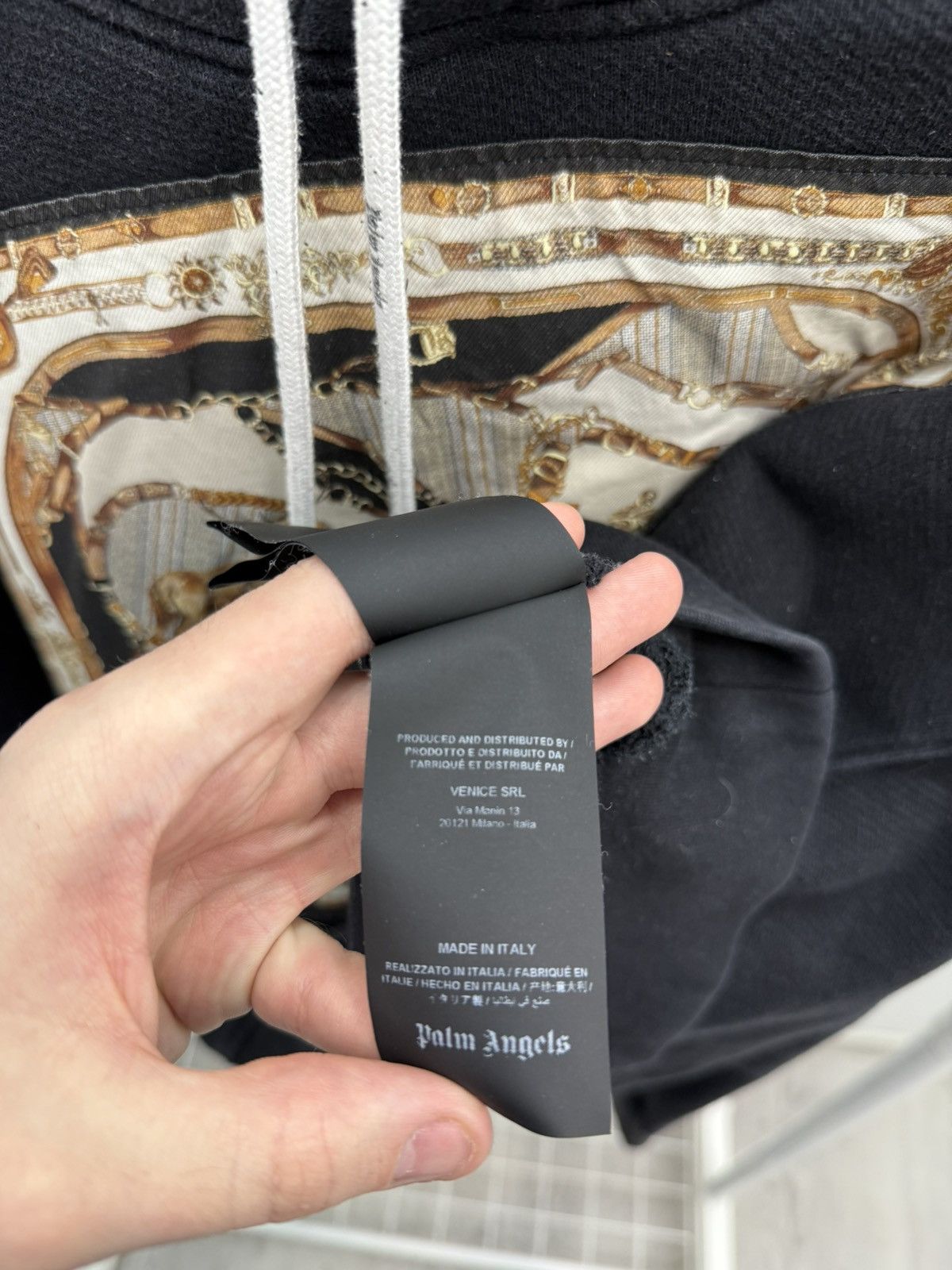 Palm Angels Palm Angels Cotton Black Foulard Hoodie Size M / US 6-8 / IT 42-44 - 6 Thumbnail