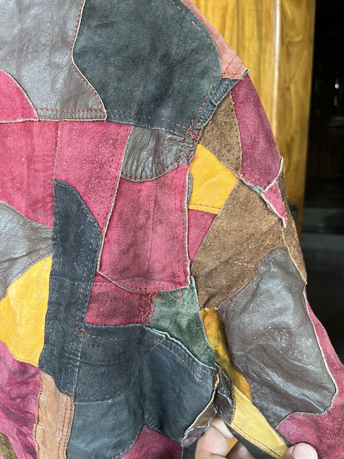 Vintage Vintage 60s-80s Patchwork Leather and suede jacket Size US S / EU 44-46 / 1 - 7 Thumbnail