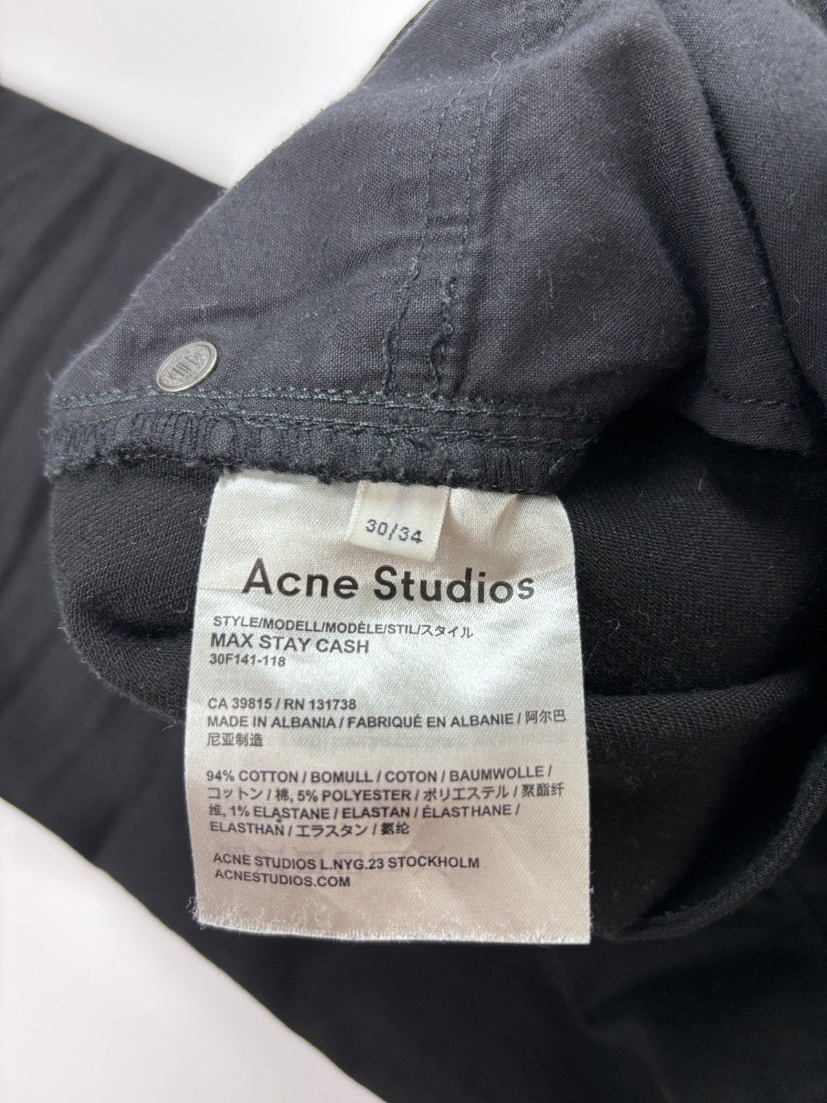 Acne Studios Acne Studios Max Stay Cash Jeans Slim Stretch Denim 30x34 Size US 30 / EU 46 - 8 Thumbnail