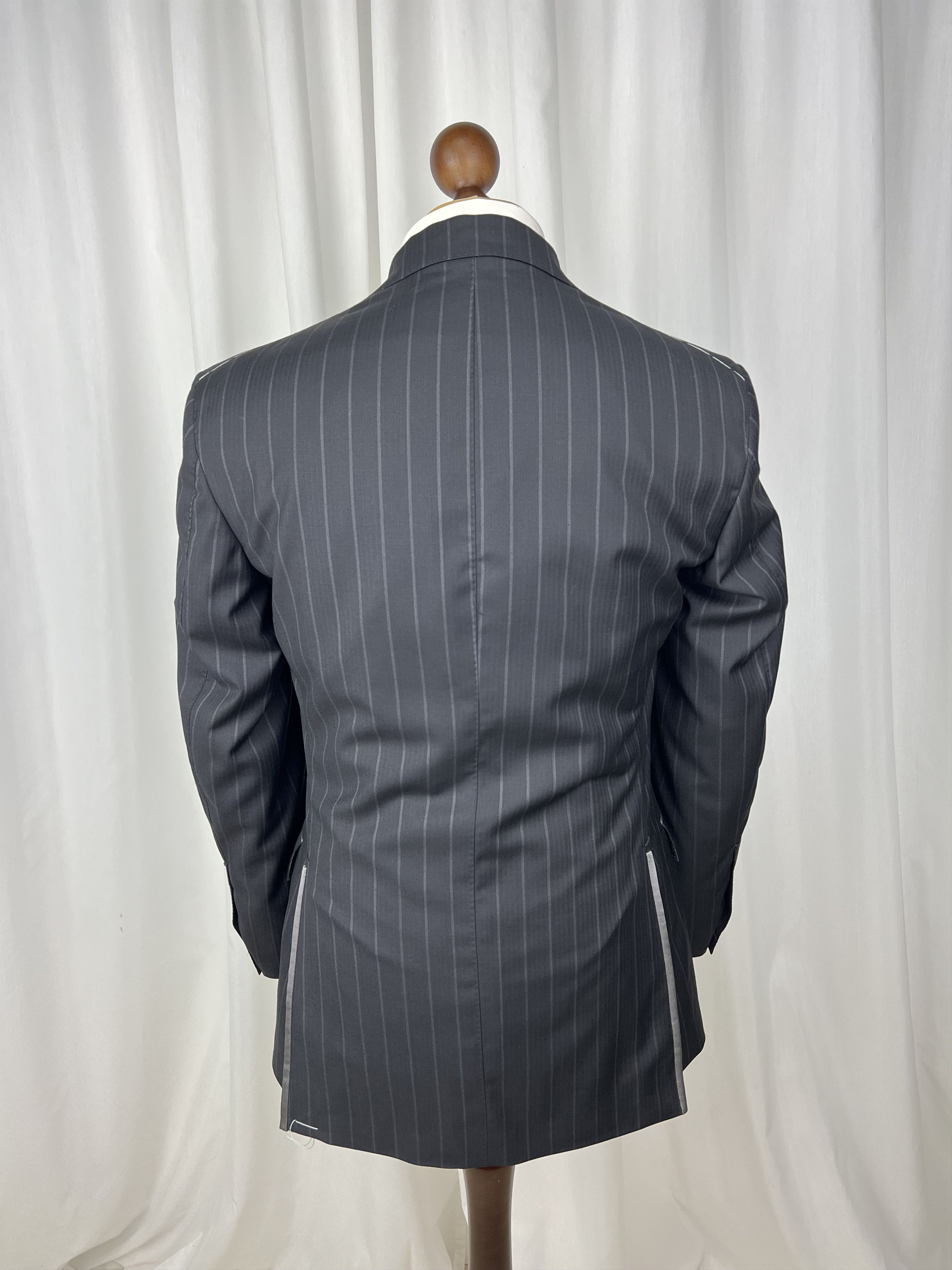 Billionaire Couture by Galasso Charcoal Striped 2-Piece Wool Suit Size 36R - 5 Thumbnail