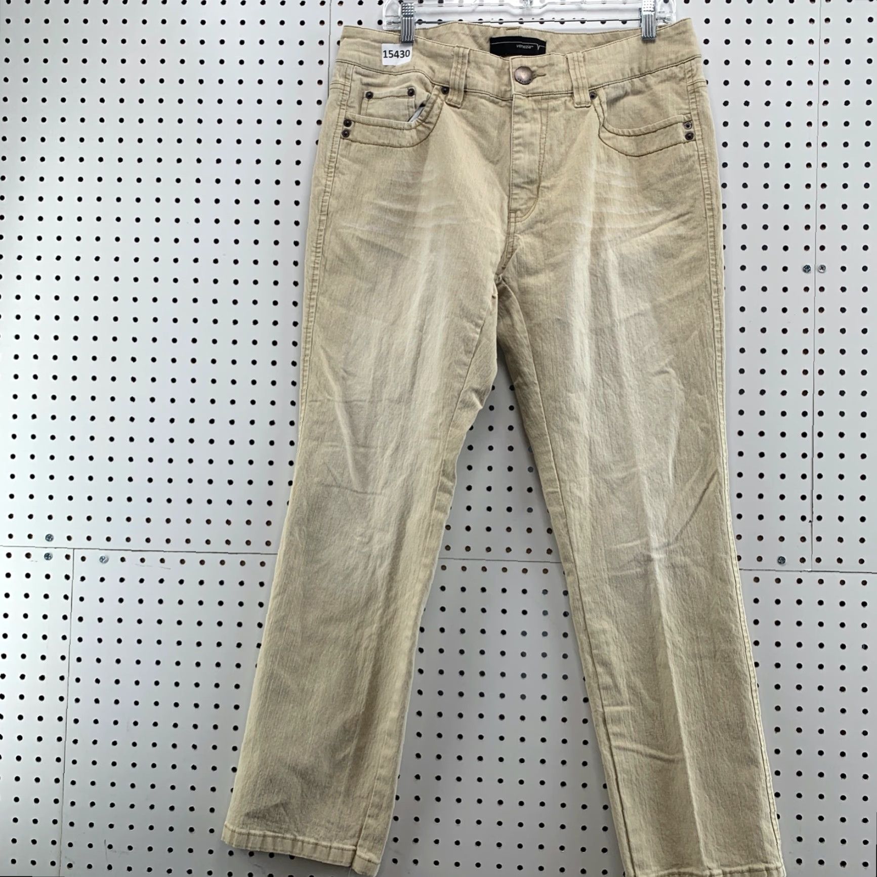 Vintage Venezia Womens Beige Jeans Size 18 Average High Rise Pants 35 X 30" Inseam - Venezia - Jeans - Women - Beige - High Rise - 30 - 18 - 35 X 30" - Womens Size 30" / US 8 / IT 44 - 2 Thumbnail