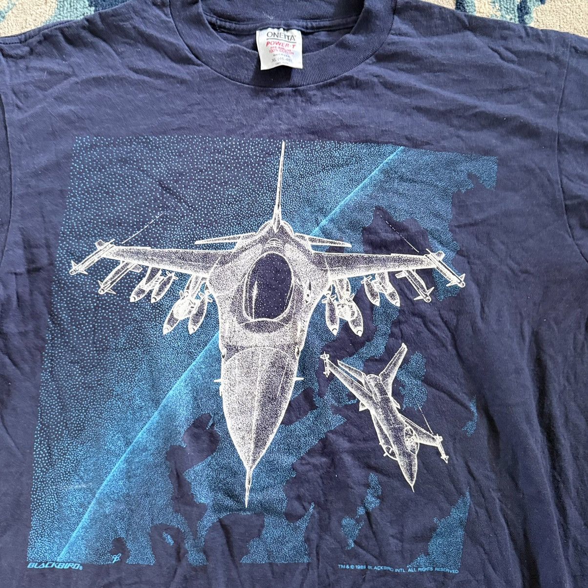 Vintage Vintage 1988 oniega fighter jet tee Size US XL / EU 56 / 4 - 2 Thumbnail