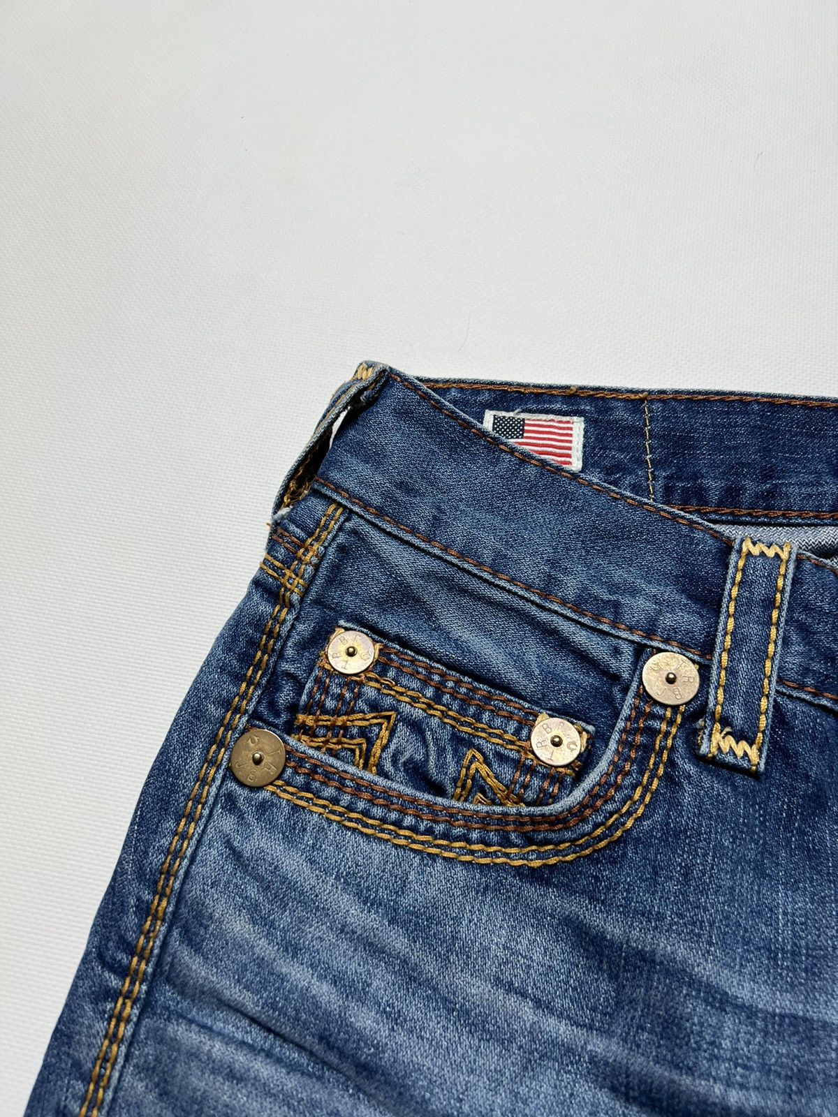 True Religion Vintage Y2k True Religion 💙 Custom Denim Shorts USA 00’s Size US 28 / EU 44 - 8 Thumbnail