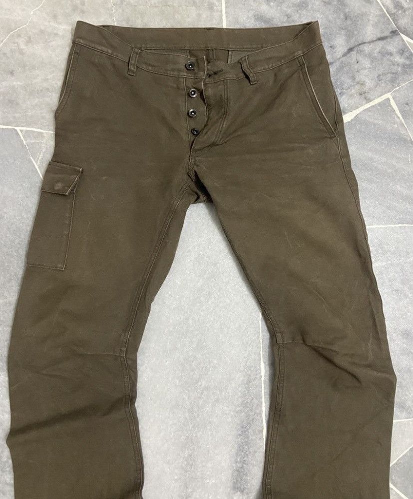 Kazuyuki Kumagai Attachment Attachment Japan Patina Waxed Cotton Duck Flare Cargo pants Size US 33 - 3 Thumbnail
