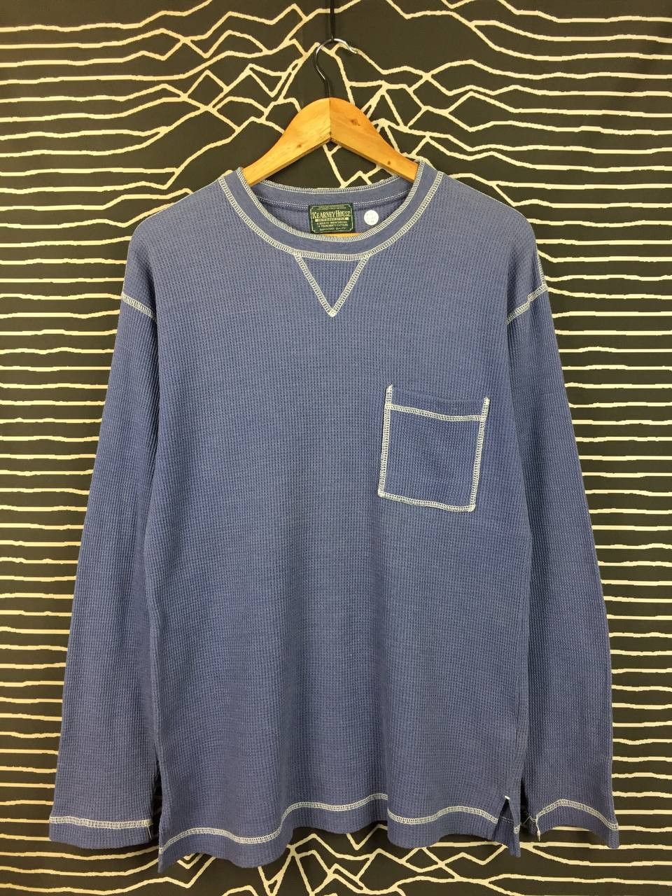 Japanese Brand Kearney House Waffle Knit Thermal Long Sleeve Tee Size L Size US L / EU 52-54 / 3 - 1 Thumbnail