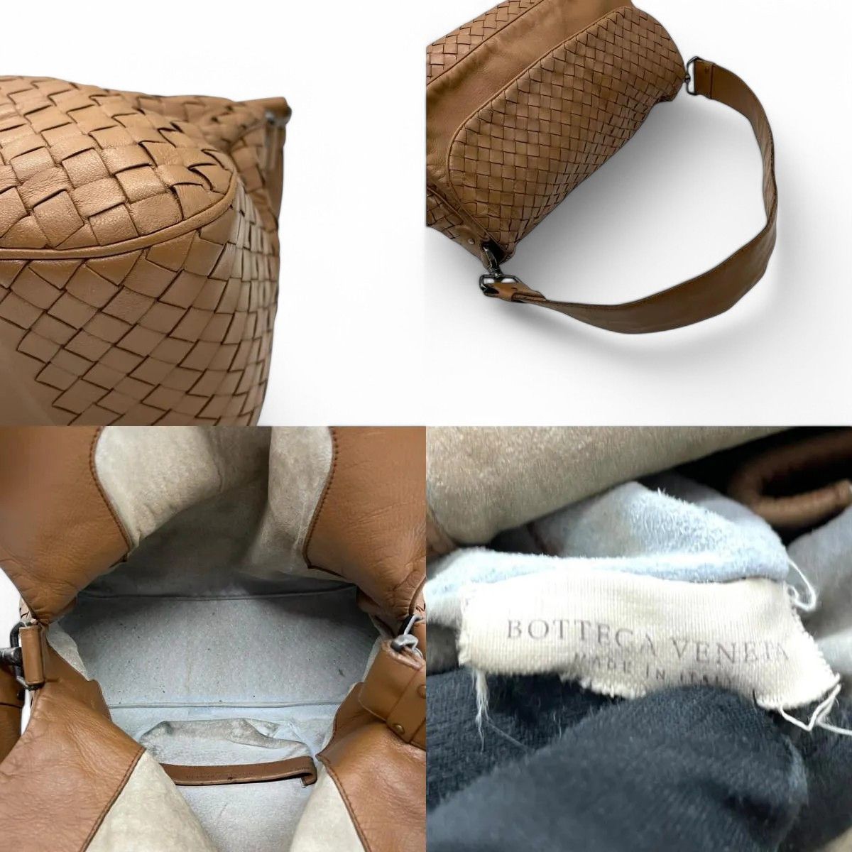 Bottega Veneta Bottega Veneta - Intrecciato Shoulder Bag Flap Brown Leather Size ONE SIZE - 8 Thumbnail