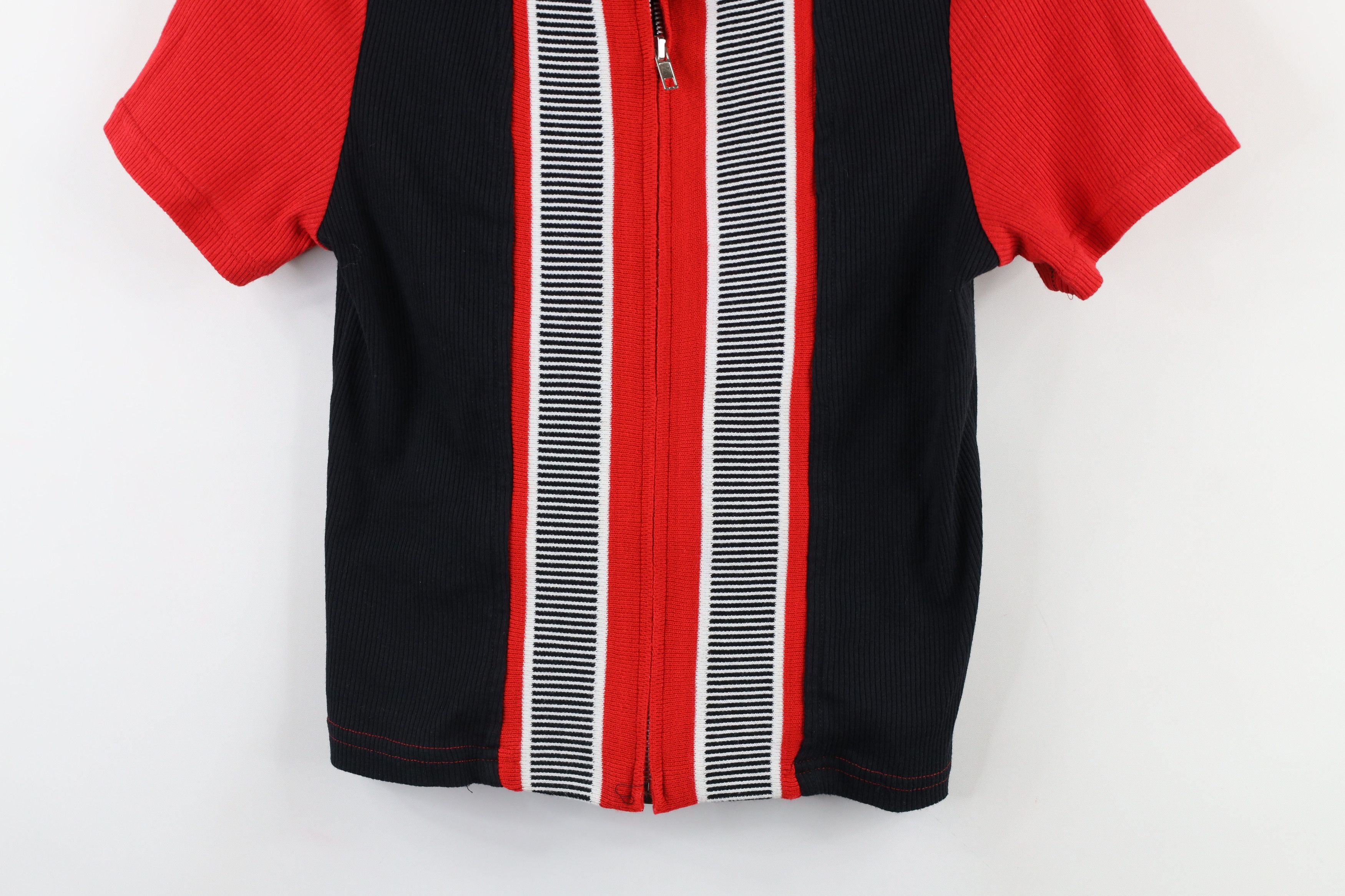 Vintage Vintage 90s Streetwear Knit Full Zip Collared Polo Shirt USA Size M / US 6-8 / IT 42-44 - 3 Thumbnail
