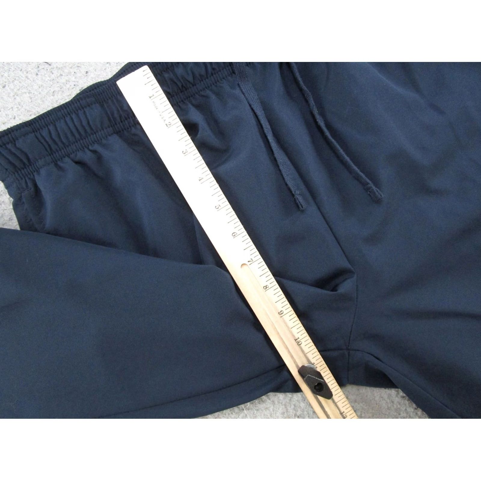 Nike VINTAGE Nike Track Pants Navy Blue Swoosh Straight Leg Men/Women L 14-16? Size 36" / US 14 / IT 50 - 5 Thumbnail