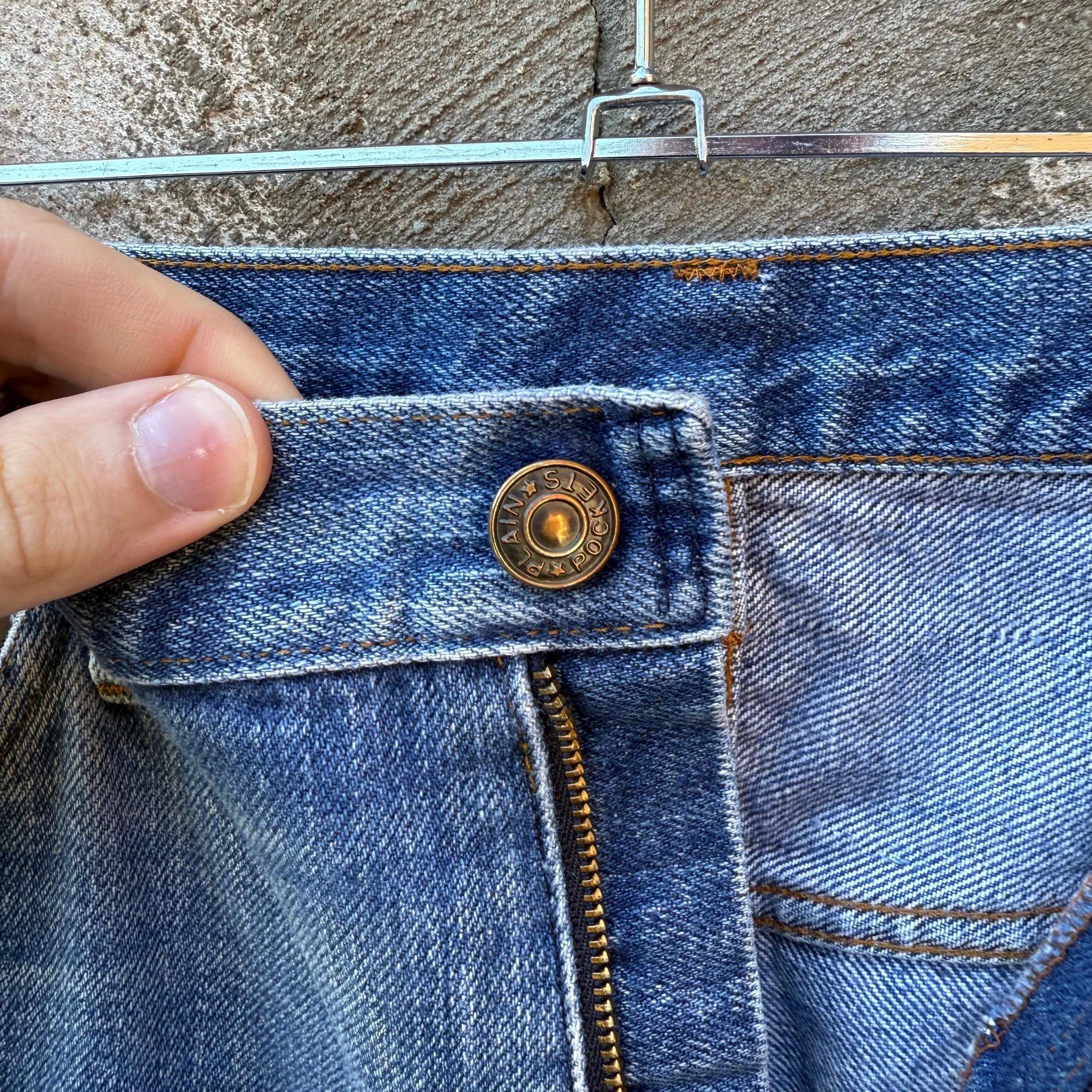 Vintage 70's Vintage Plain Pocket Distressed Medium Wash Denim Jeans Size US 34 / EU 50 - 10 Thumbnail