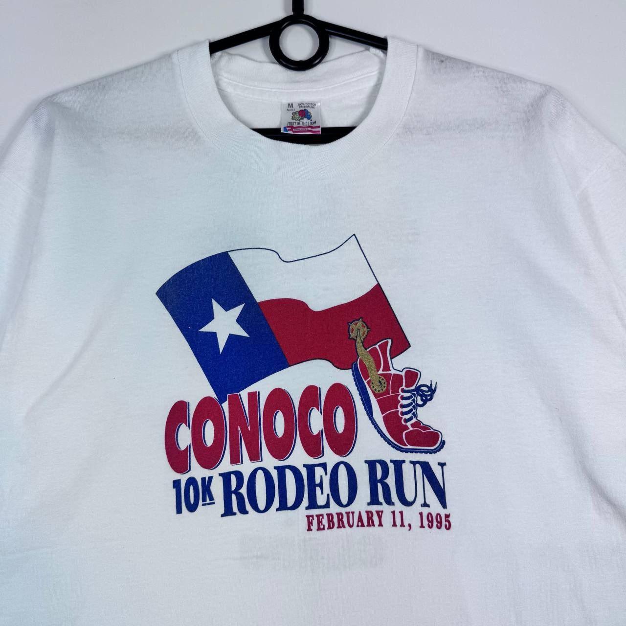Fruit Of The Loom Vintage 1995 Conoco 10K Rodeo Run T Shirt USA Mens Size M Size US M / EU 48-50 / 2 - 2 Thumbnail
