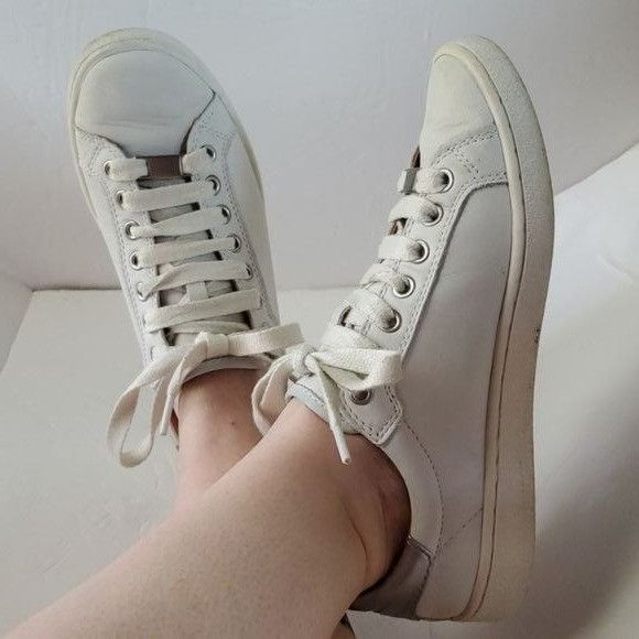 Ugg Sneakers Shoes Ugg White Leather Metallic Milo Tennis Lace Grailed
