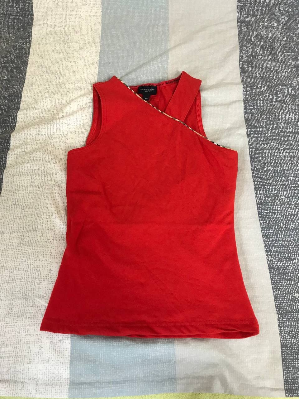 Burberry 🔥 Burberry Golf Vintage Tank Top Shirt Red Vintage Size XS / US 0-2 / IT 36-38 - 5 Thumbnail