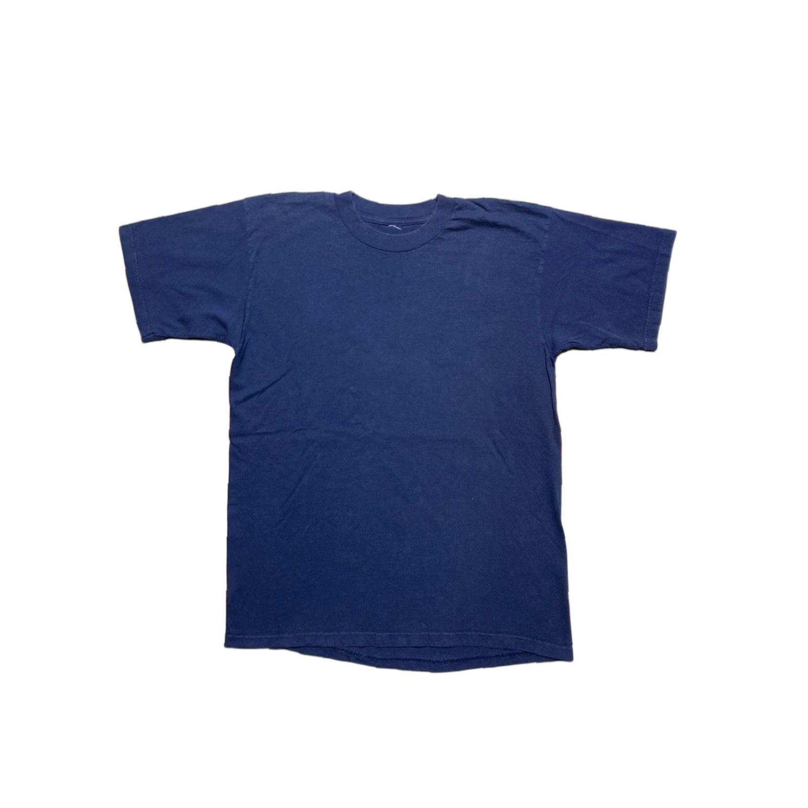 Vintage VINTAGE 90s y2k T-Shirt Navy Blue Solid Cotton Adult Large Men Size US L / EU 52-54 / 3 - 1 Thumbnail