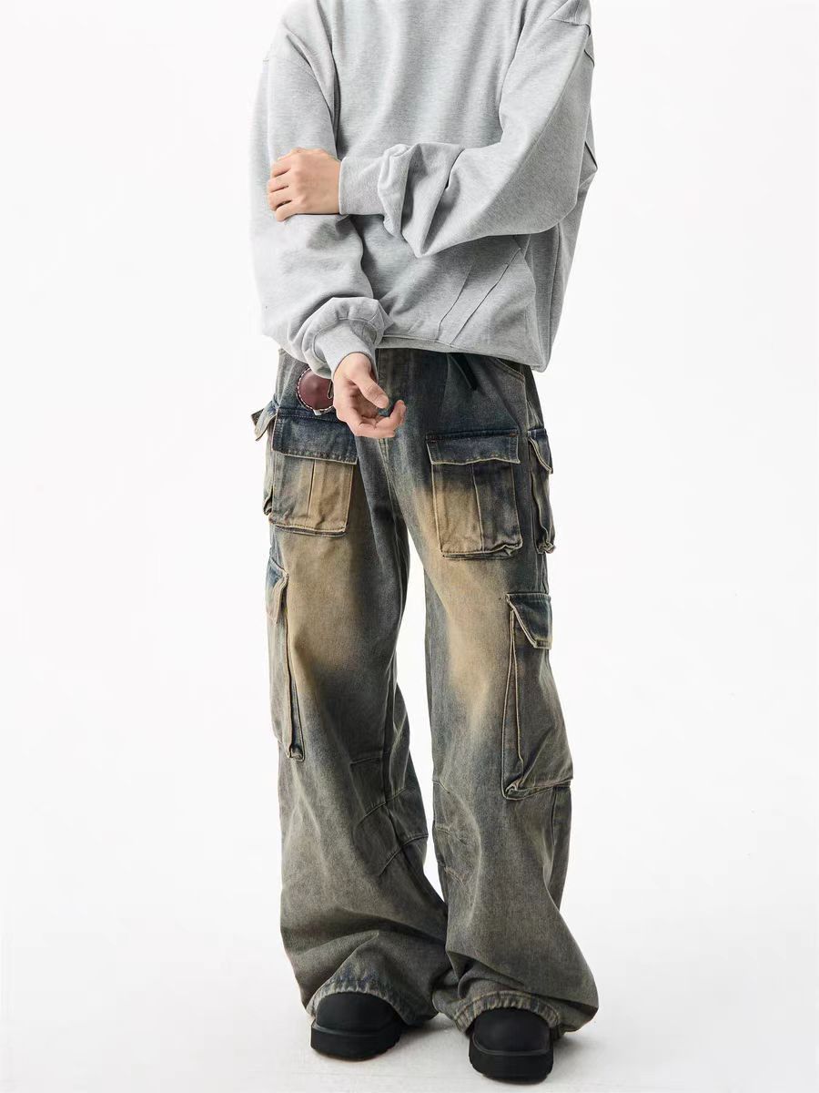 Japanese Brand × Vintage Vintage High Street Hip Hop Multi-Pocket Jeans Size US 34 / EU 50 - 3 Thumbnail