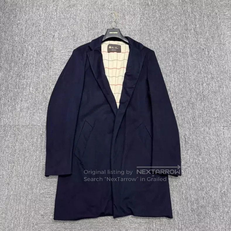 Loro Piana Loro Piana Navy Cashmere Coat. Size US L / EU 52-54 / 3 - 1 Thumbnail