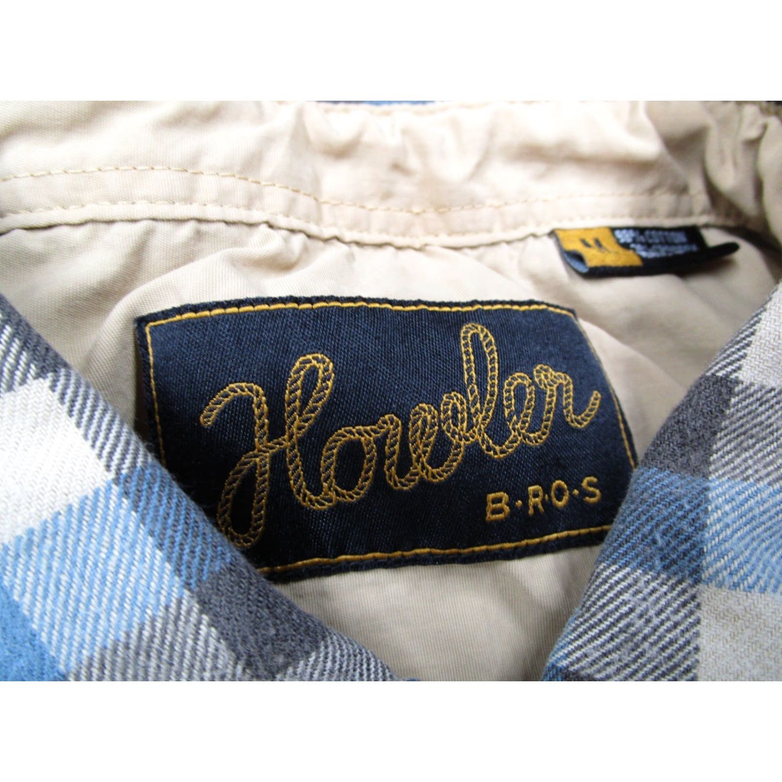 Howler Brothers Howler Brothers Shirt Mens Medium Blue Check Snap Front Workwear Hike Yoke Rancher Size US M / EU 48-50 / 2 - 3 Thumbnail