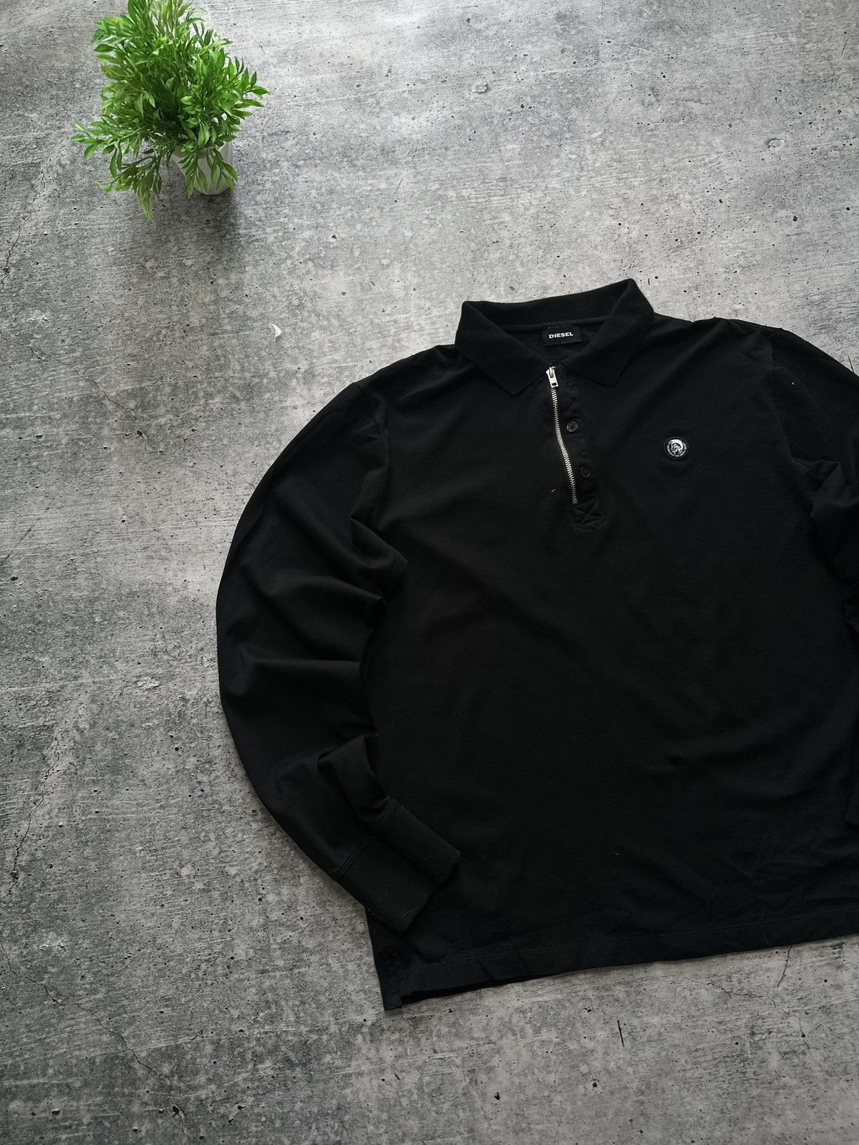 Diesel Diesel Polo Longsleeve Sweat Box Logo Sweatshirt Y2K Size US L / EU 52-54 / 3 - 1 Thumbnail