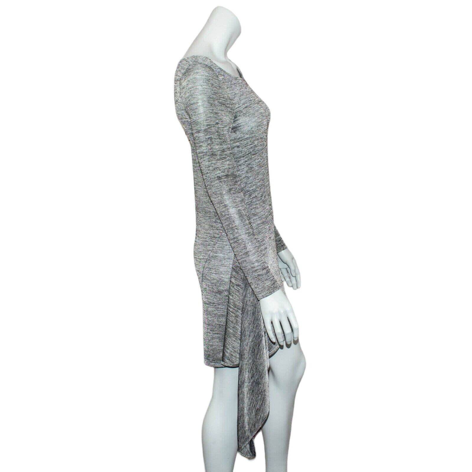 The Kooples The Kooples Women's Sharkbite Hem Dress Heather Gray Poly Size XS / US 0-2 / IT 36-38 - 6 Thumbnail