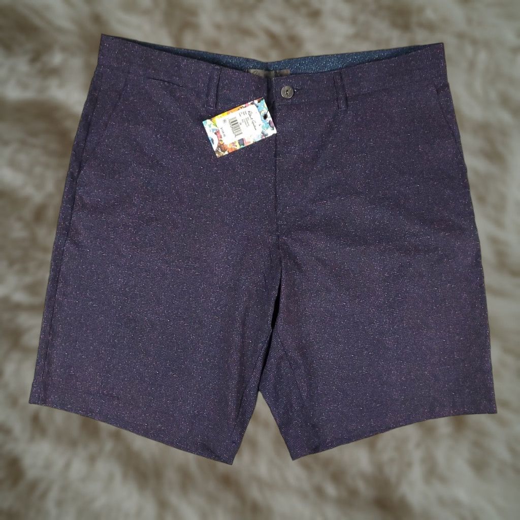 Robert Graham Robert Graham Shorts Mens Size 36 Purple Slash Pockets Flat Front Chino Size US 36 / EU 52 - 1 Thumbnail