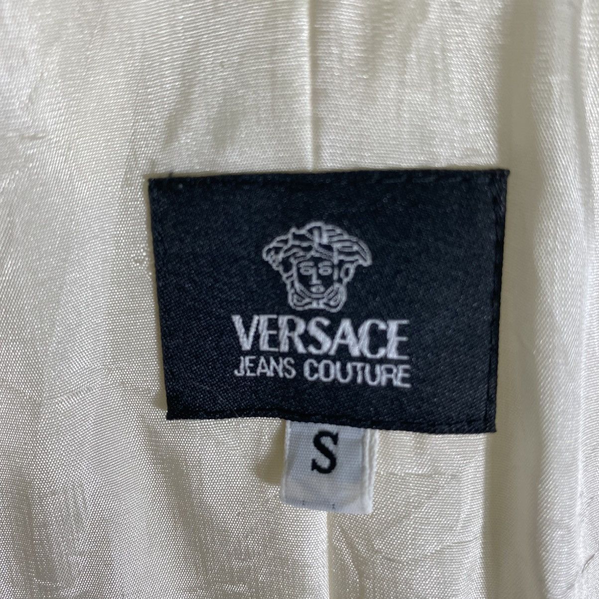 Versace × Versace Jeans Couture × Versus Versace Vintage Versace Jeans Couture Fur Collar Long Button Jacket Size S / US 4 / IT 40 - 9 Thumbnail