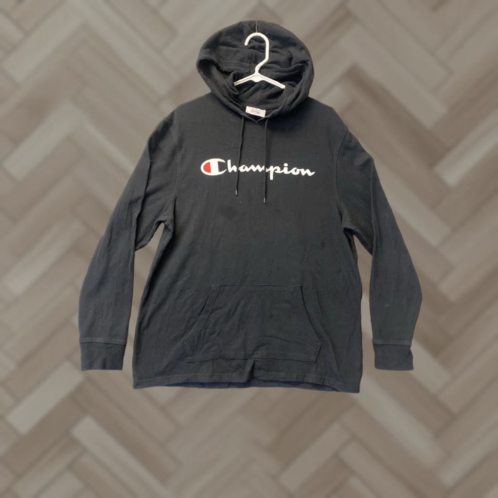 Champion Champion Hoodie Large Black Logo Sweatshirt Pullover Sweater 36-86 Size US L / EU 52-54 / 3 - 1 Thumbnail