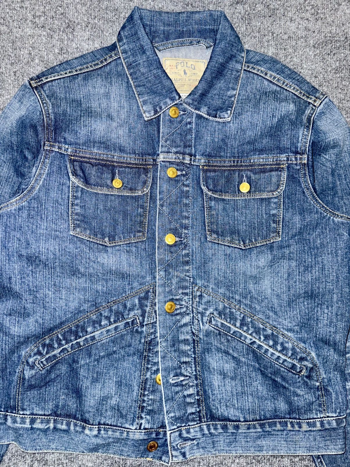 Polo Ralph Lauren Polo Ralph Lauren Denim Trucker Jacket – Faded Indigo Size US L / EU 52-54 / 3 - 2 Thumbnail