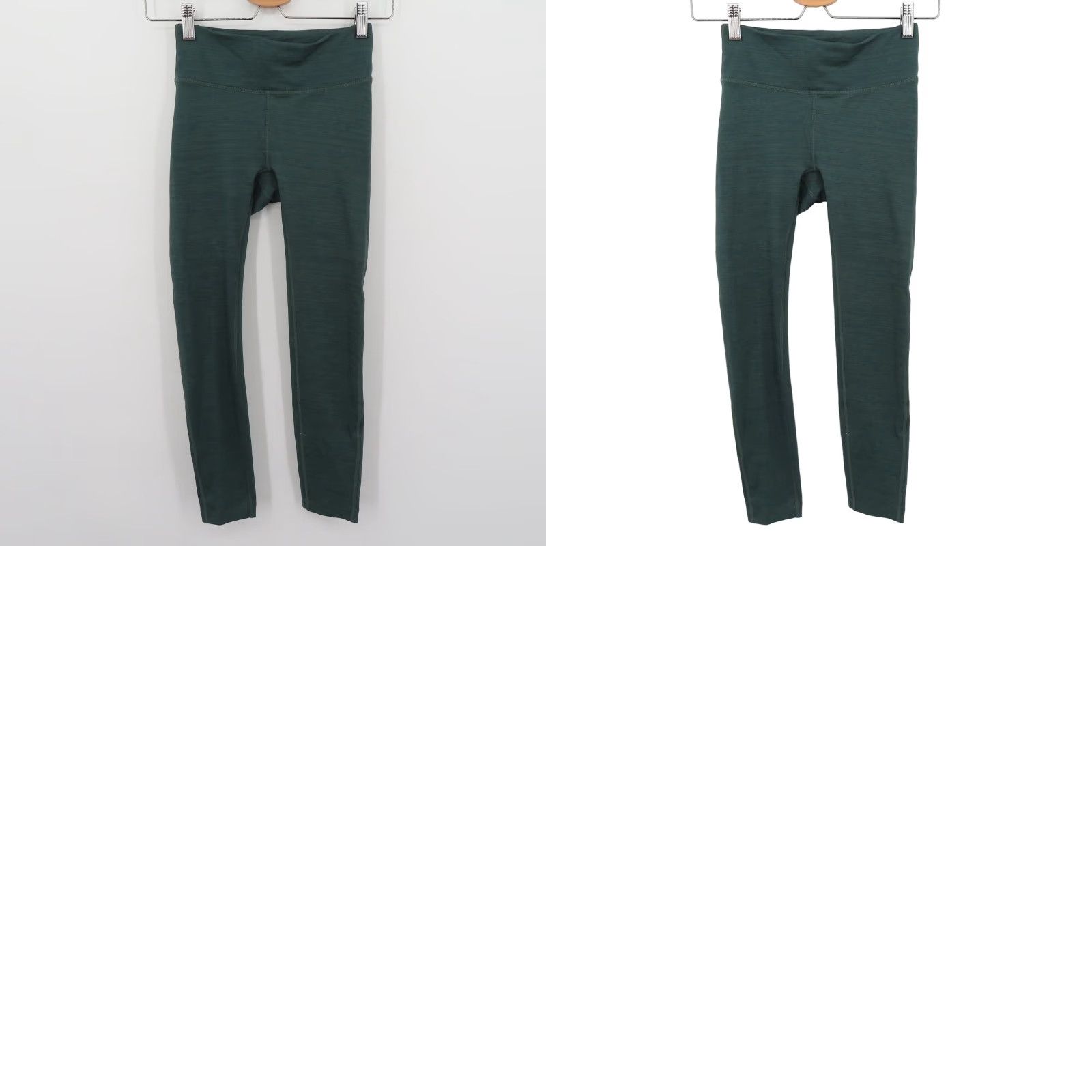 Outdoor Voices Outdoor Voices Women XS Extra Small Green Striped Leggings Athletic Waist Pocket Size 26" / US 2 / IT 38 - 8 Thumbnail