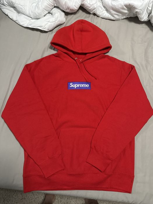 Purple on red box logo best sale