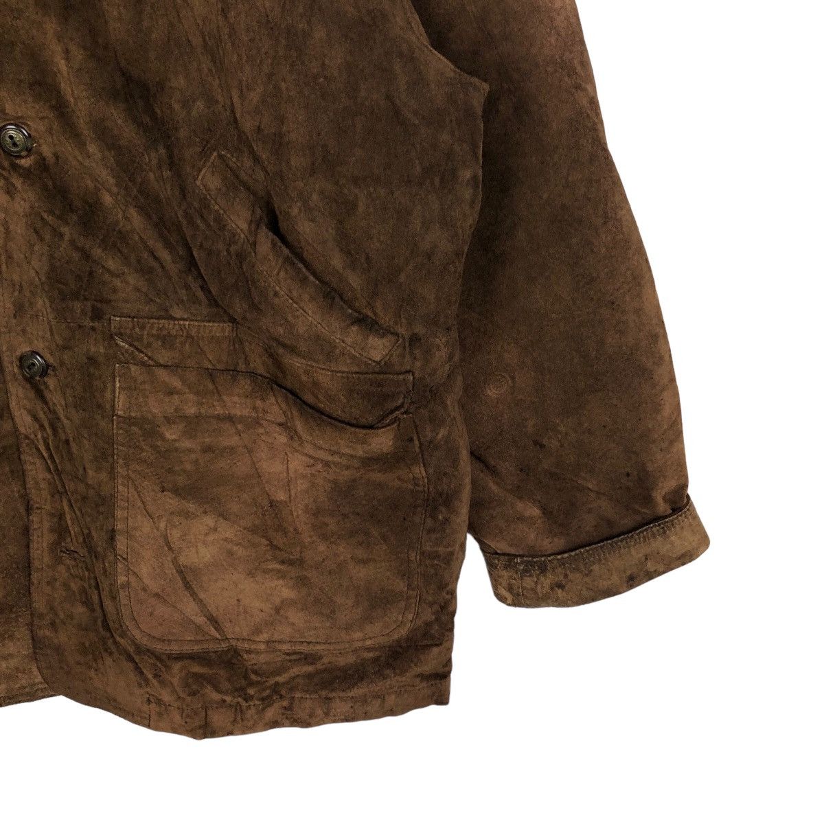Japanese Brand 🔥VINTAGE GENUINE LEATHER JACKET CARGO INSPIRE ISSEY MIYAKE Size US L / EU 52-54 / 3 - 4 Thumbnail