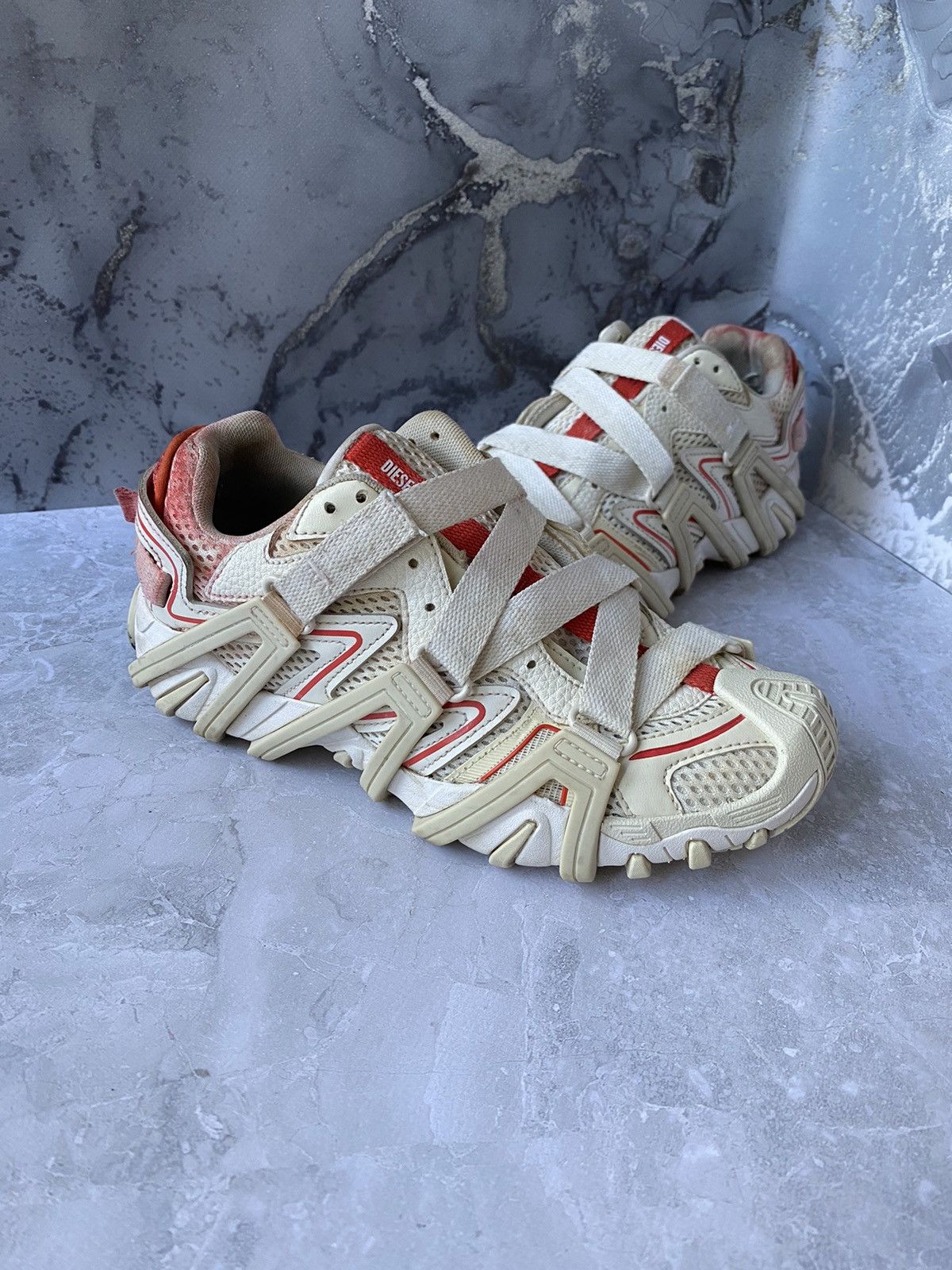 Diesel S And W Shoes Diesel S-Prototype-CR W US White/Red Sneakers