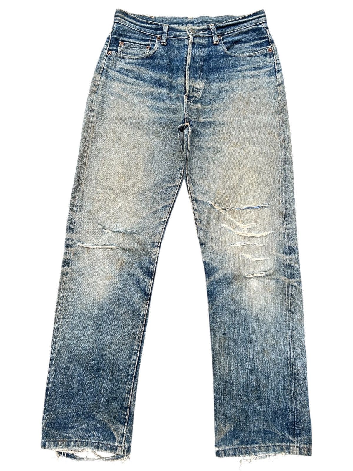 Kapital Thrashed Vintage Hysteric Glamour Selvedge Dirty Denim Jeans Size US 30 / EU 46 - 1 Thumbnail