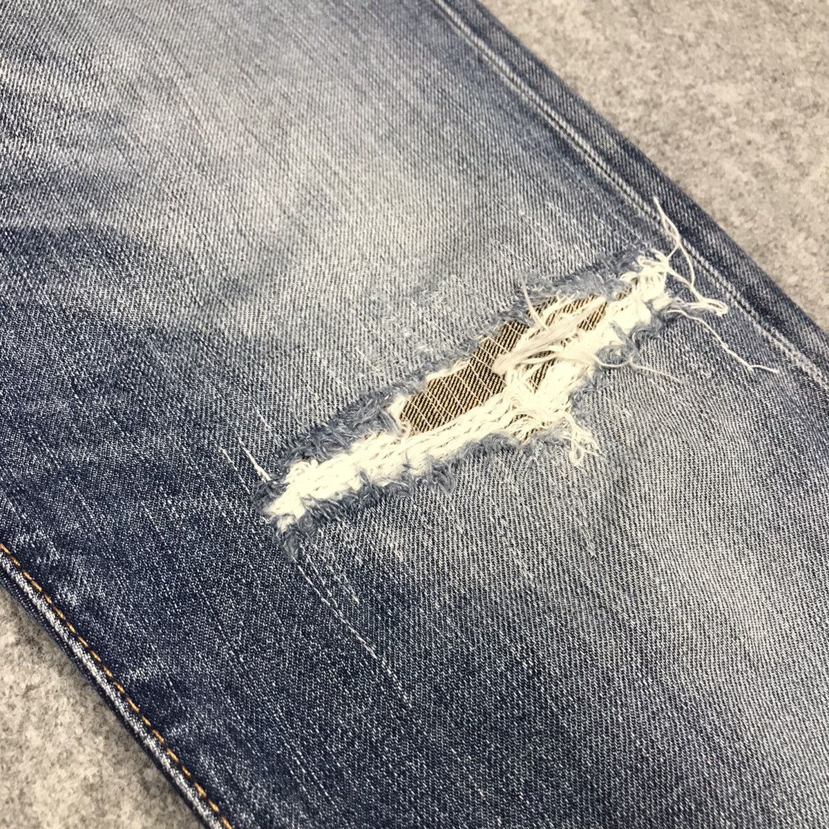 Japanese Brand × Polo Ralph Lauren DISTRESSED POLO RALPH LAUREN PATCHWORK BLUE FADED DENIM PANT Size US 32 / EU 48 - 5 Thumbnail