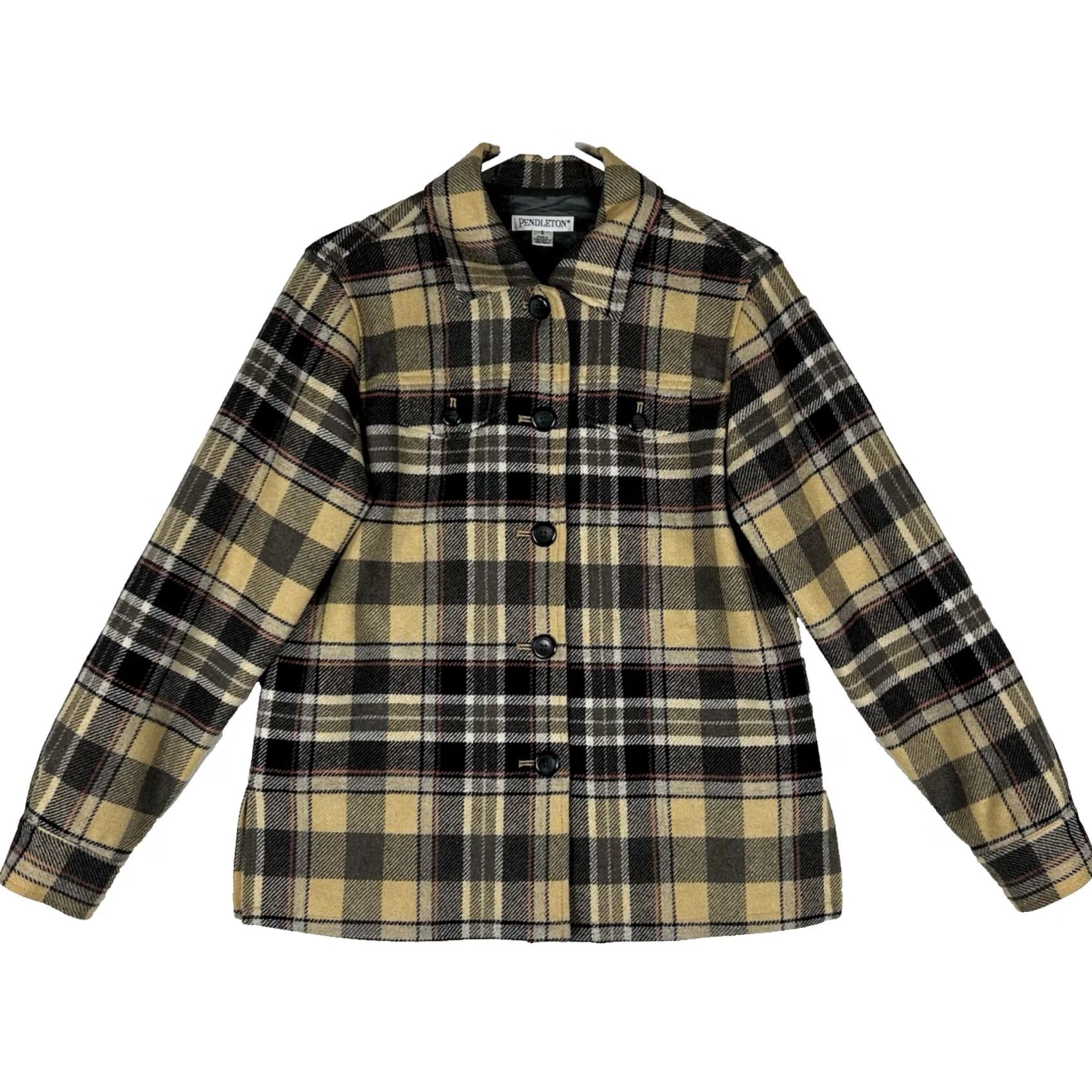 Pendleton Pendleton Jacket Blazer Women's Small Wool Plaid Button Up Vintage? No, Basic Jacket, Short, Long Sleeve, Lined, Wool Size S / US 4 / IT 40 - 2 Thumbnail