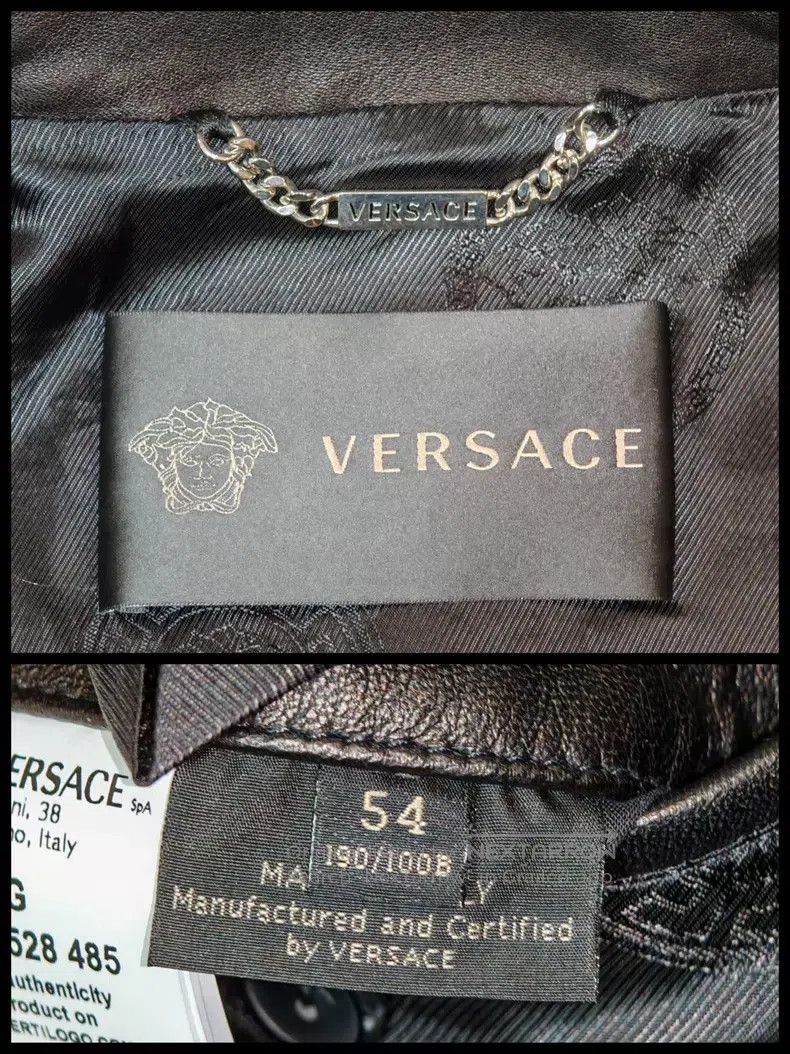 Versace Versace Heavy men's motorcycle leather jacket Size US XXL / EU 58 / 5 - 5 Thumbnail