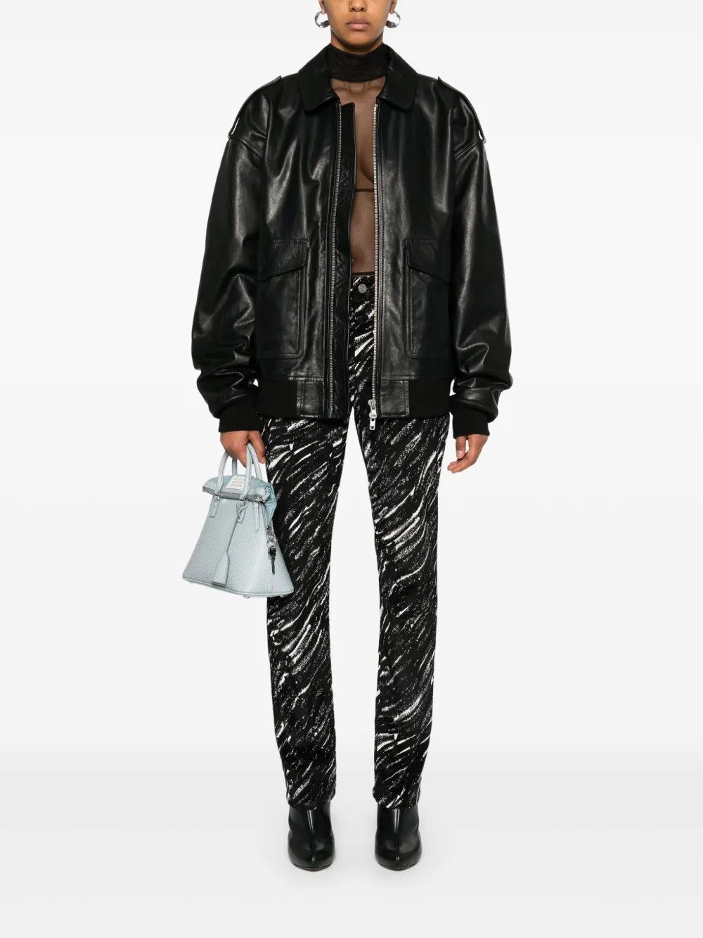 Marni o1y1125 Casual Pant in Black/White Size 26" / US 2 / IT 38 - 4 Thumbnail