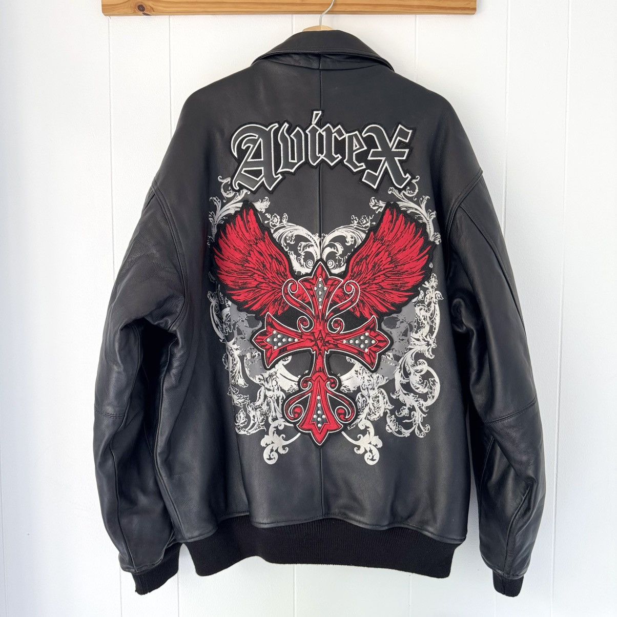 日本未発売 AVIREX NITRO RUN レザージャケット Avirex NITRO RUN LEATHER JACKET BLUE | Moda404 Men's Boutique