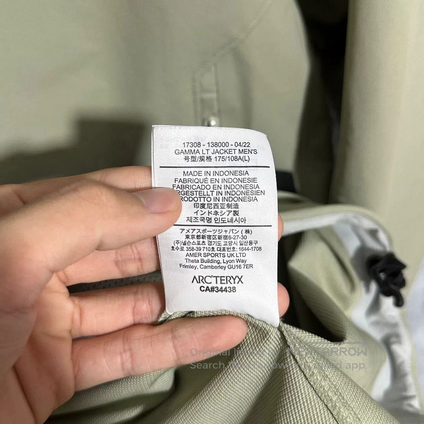 Arc'teryx Arcteryx Gamma LT Jacket in Grey Green. Size US L / EU 52-54 / 3 - 6 Thumbnail