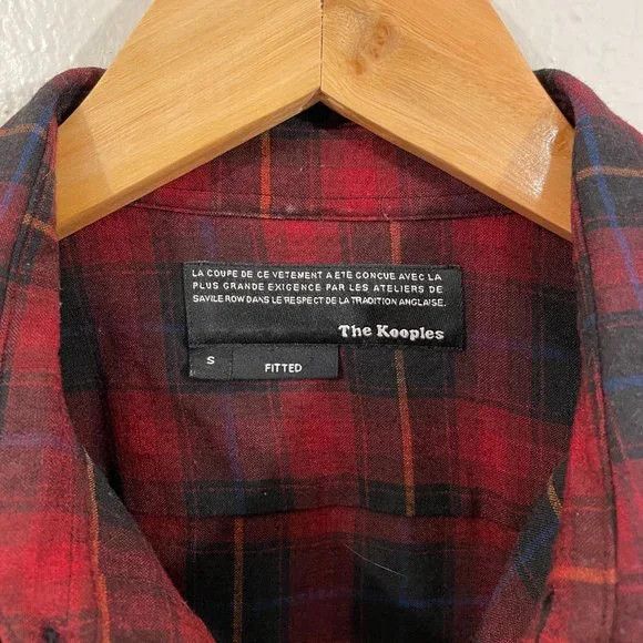 The Kooples Plaid Slim Fit Long Sleeve Wool Shirt Size US S / EU 44-46 / 1 - 2 Thumbnail