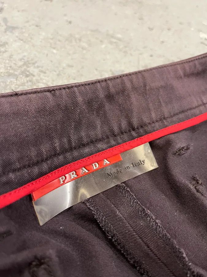 Prada 2000s Prada Linea Rossa Sport Brown Pants Size US 30 / EU 46 - 11 Thumbnail