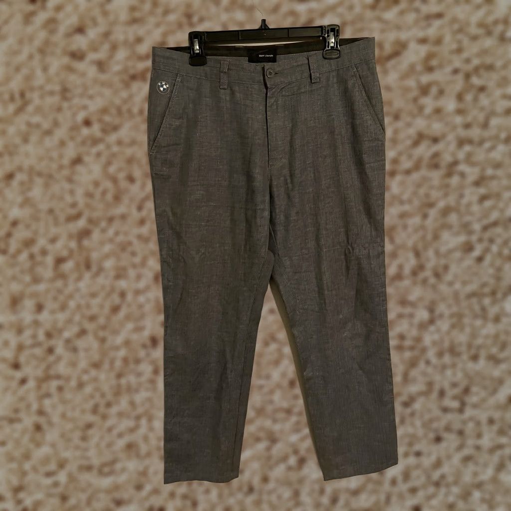 BMW BMW Lifestyle Motorsports Pants Mens Gray Cotton Casual 35x30 Size US 35 - 1 Thumbnail