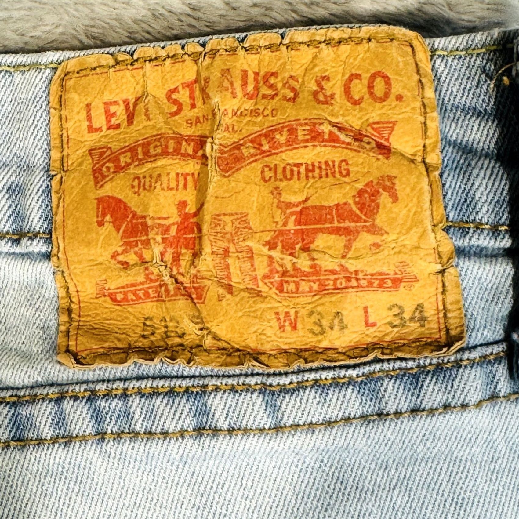 Levi's Levi's Jeans S40154 Mens 34x34 Blue Light Wash Straight Stretch Denim Zip Fly Size US 34 / EU 50 - 7 Thumbnail