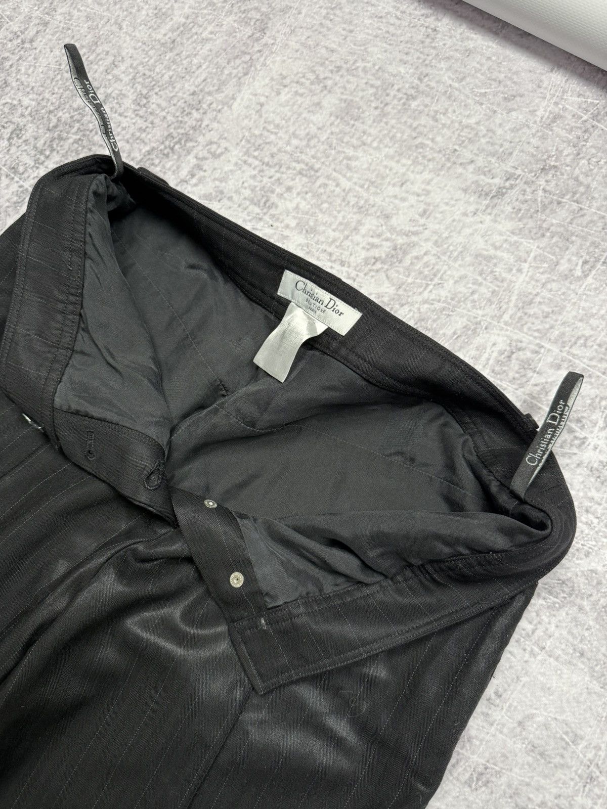 Christian Dior Monsieur Vintage black Christian Dior Boutique silk wool trousers 90s Size 27" / US 4 / IT 40 - 6 Thumbnail