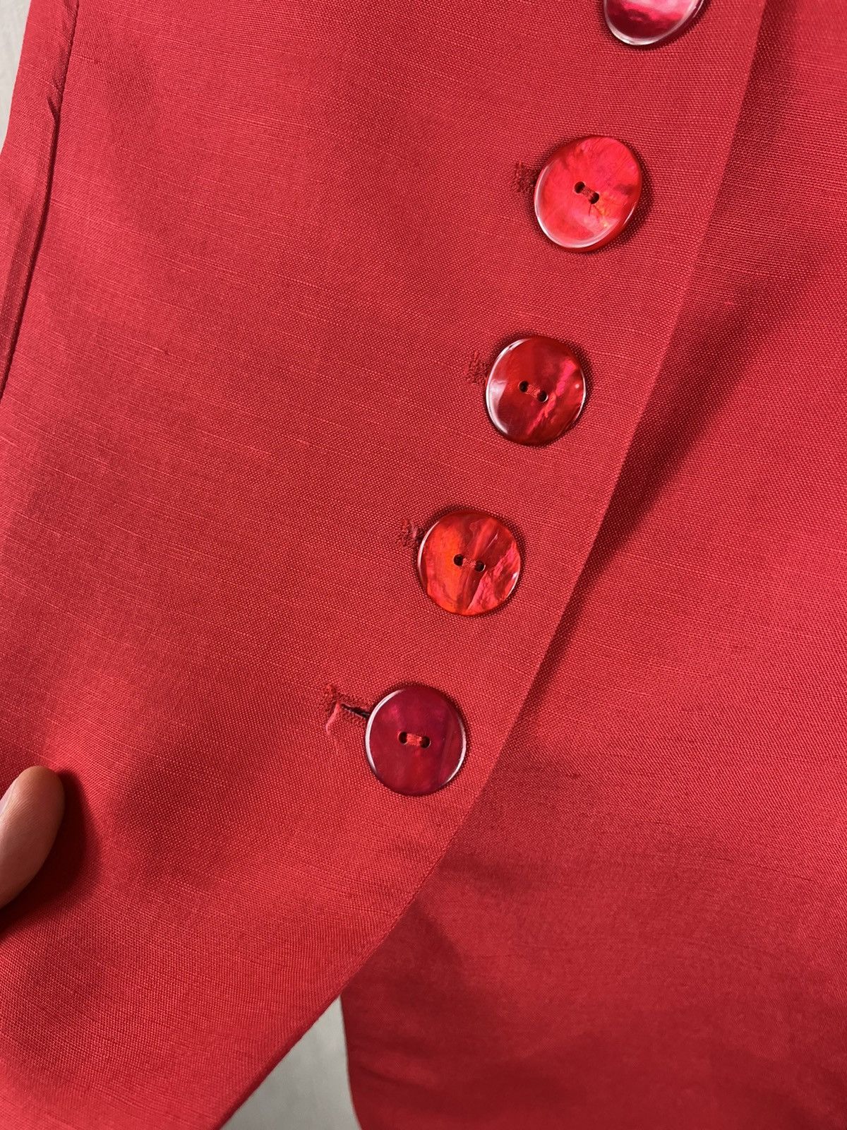 Designer × Marimekko Marimekko ritva falla linen blazer button jacket Size M / US 6-8 / IT 42-44 - 11 Thumbnail