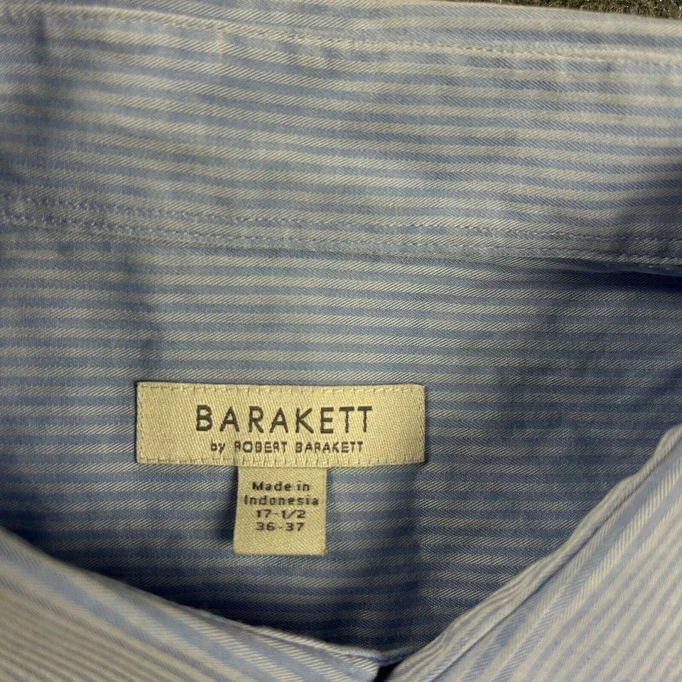 Robert Barakett Robert Barakett Shirt Men 17.5 36-37 Striped Dress Shirt Size US L / EU 52-54 / 3 - 3 Thumbnail