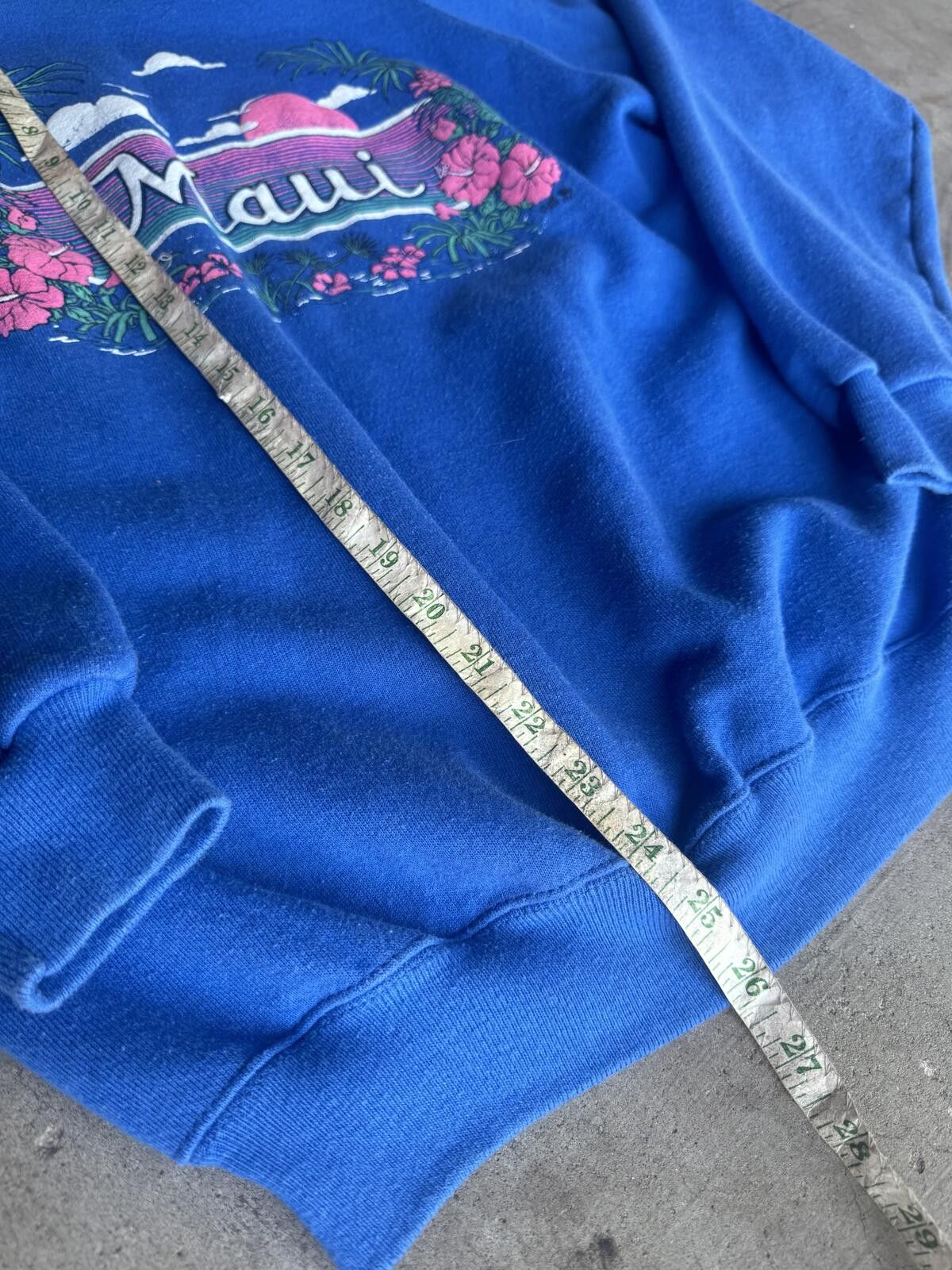 Hanes Vintage 90s Maui Hawaii Tropical Graphic Crewneck Blue Size US XL / EU 56 / 4 - 4 Thumbnail