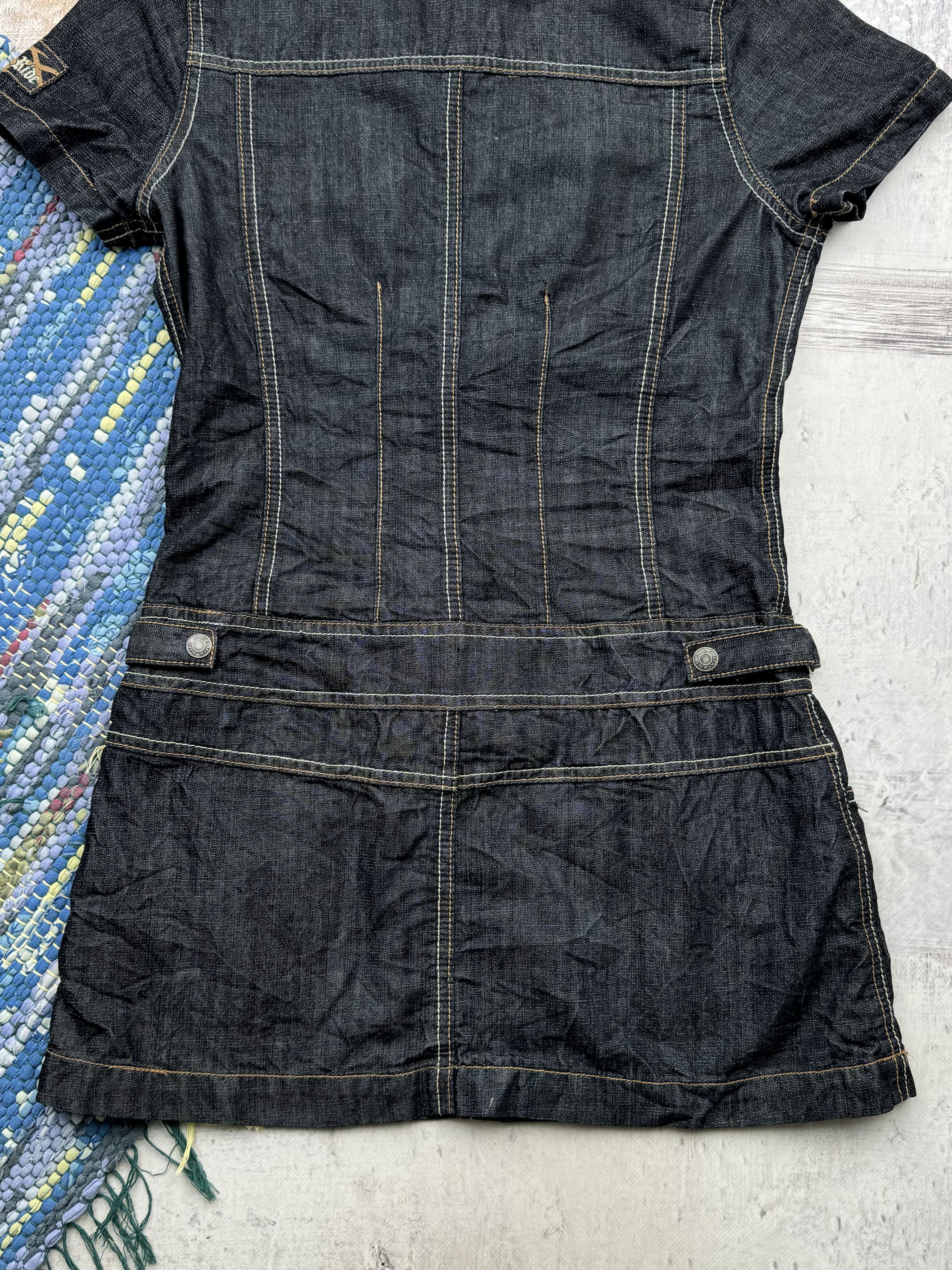 Japanese Brand × Vintage Vintage Multi-Pocket Denim Dress Size S / US 4 / IT 40 - 7 Thumbnail